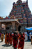 The great Chola temples of Tamil Nadu - The Sri Ranganatha Temple of Srirangam. The southern gopura of the forth enclosure, the actual entrance to the temple (inner side).  